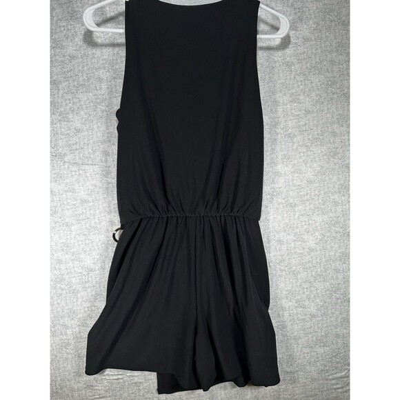 White House Black Market Faux Wrap Black Romper  Size 0 - Picture 8 of 8